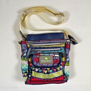 Lily Bloom Crossbody Bag Colorful Lots of Pockets - Ecoconcious Brand Adjustable